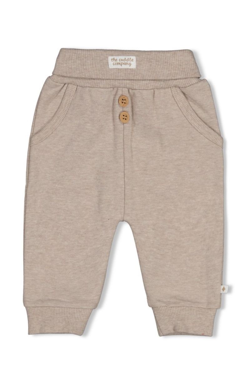 Feetje broek The Cuddle Company bruin melange, babybroekje